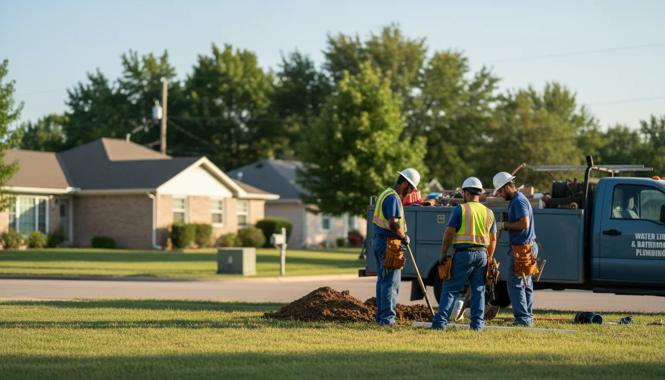 Residential water line and bathroom plumbing service in Bradley, AR